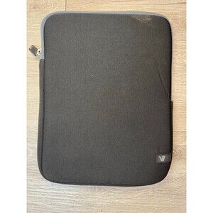 Black Padded Tablet Sleeve Case 10 x 8 Neoprene Zipper Cover